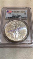2010 Silver Eagle, MS 70