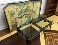 Wrought Iron & Glass Coffee Table