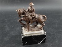 Cast bronze figurine of British Cavalryman 6"