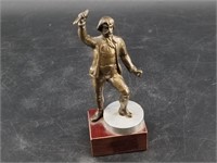 Bronze figurine vintage, American RR tycoon on a w