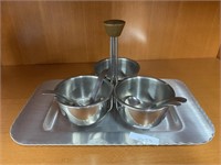 NORGG Tray and pepper/ingredient  holder