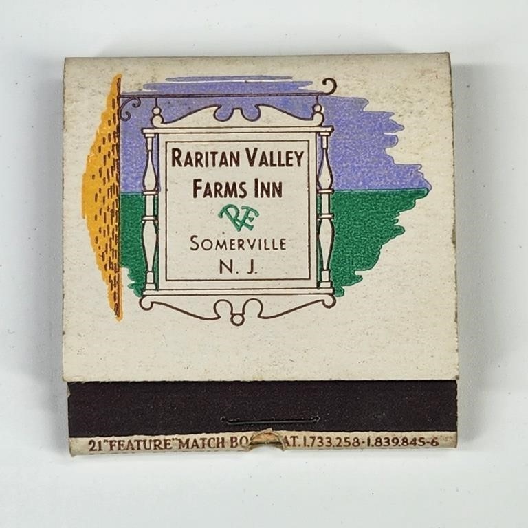 RARITAN VALLEY FARMS INN FEATURE MATCHBOOK