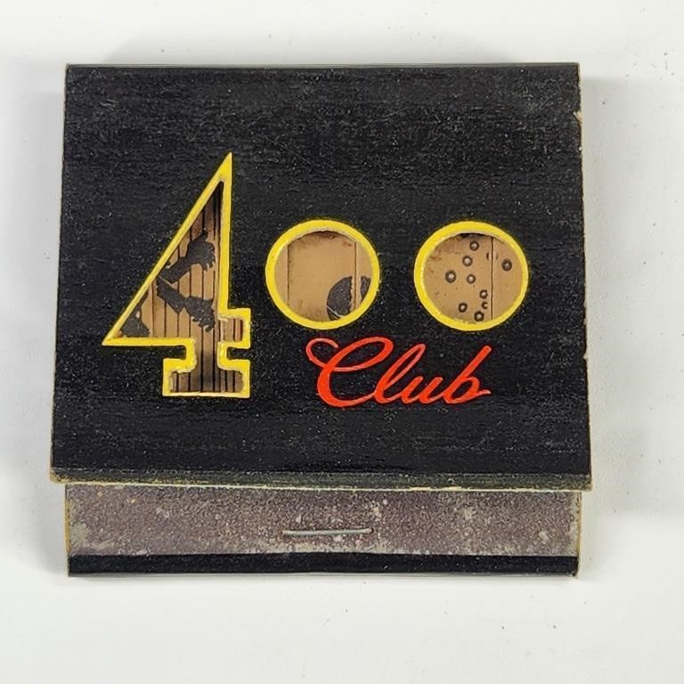 PRIME RIB ROOM 400 CLUB FEATURE MATCHBOOK