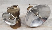 (2) Vintage Justrite Carbide Miners Lamps