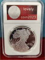 Silver Plated Walking Liberty Coin in Slab