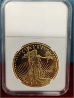 Gold Plated Liberty Coin in Slab