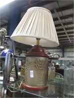 PIERCED LAMP 25" W/SHADE