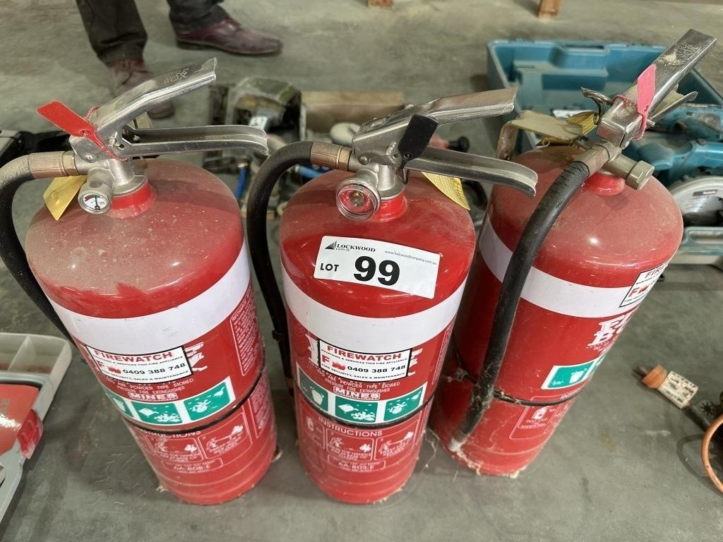3 Powder Type Fire Extinguishers