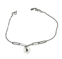 Sterling Silver Oval Link Design Modern Bracelet