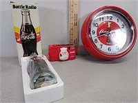 Coca-cola Bottle Radio, Camera & Clock