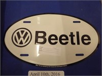 GERMAN STYLE "BEETLE" LICENSE PLATE.