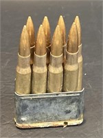 8 Rounds 30.06 Ammunition M1 Garand Clip