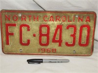 North Carolina License Plate