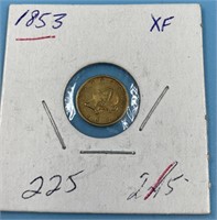 1853 XF US $1 gold piece                  (O 111)