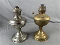 2 Metal Oil Lamps