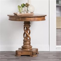 Corwith Solid Wood Pedestal End Table