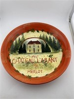 Ceramic Pasta  Bowl/Tuscan Landscape Pattern