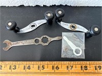Vintage reel wrenches & handles. Penn.