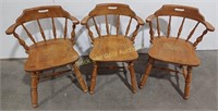 3 Wooden Chairs