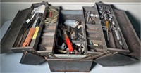 Vintage Craftsman Tombstone Style Toolbox W/ Tools