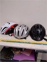 Group of bicycle helmets