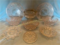 Assorted Cut Glass Dishes
