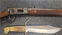 WINCHESTER MOD 94 38-55 SESQUICENTENNIAL W/KNIFE