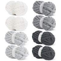HOMBYS 8 Pack Assorted Chunky Yarn for Crocheting,