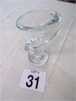 Clear Art Glass Vase