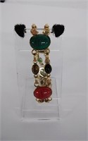 Old Double Link Gold Filled Scarab Bracelet