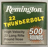 (Y) 500 Rimfire Cartridges Rounds 22 Thunderbolt