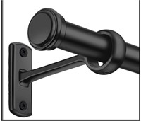 1 Inch Curtain Rods, Black