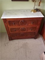Antique Marbletop Dresser Set