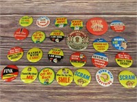 Vintage Pin Back Buttons