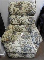 Lot #3771 - Floral Upholstered recliner