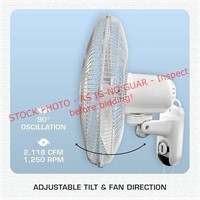 Hurricane 16" wall mount oscillating fan