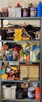Garage Items including shelf