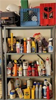 Garage Items including shelf