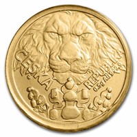 2023 Niue 1/2 Gram Gold Czech Lion Bu