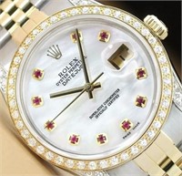 Rolex Men Datejust Ruby Diamond Watch