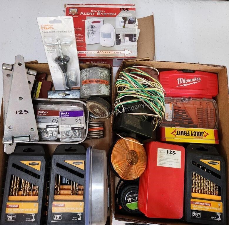 Drill Bits, Magnets, Hardware, Hinges, Lights