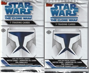 2008 Topps Star Wars The Clone Wars 4 Pack lot