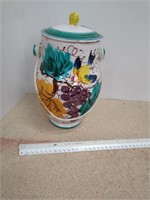Italy Ceramic Jar Lid & Damage to Lid