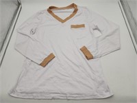 V-Neck Long Sleeve T-Shirt - M