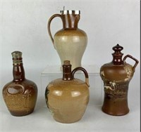 Stoneware Liquor Jugs Including Royal Doulton