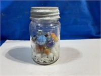 KERR Pint Jar w/ some Marbles