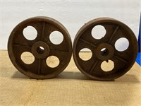 Set of (2) 8" Steel Wheels
