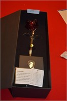 Waterford Fleurology Red Rose Sculpture