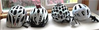 Bike Helmets w Lights & Mirrors Set of 4