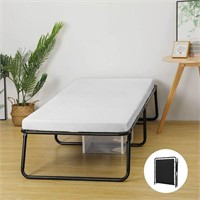 Rollaway Bed Folding Bed with Mattress for Adults